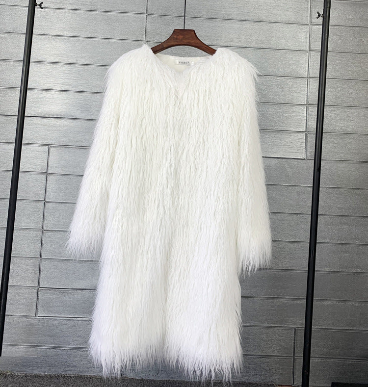 Fur Imitation Tan Wool Lamb Extended Coats