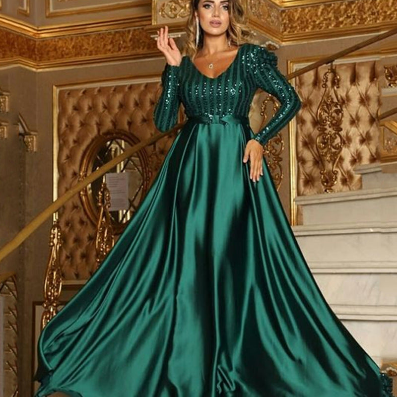Women's Deep V Swing Sexy Dress Trailing Wedding Dresses