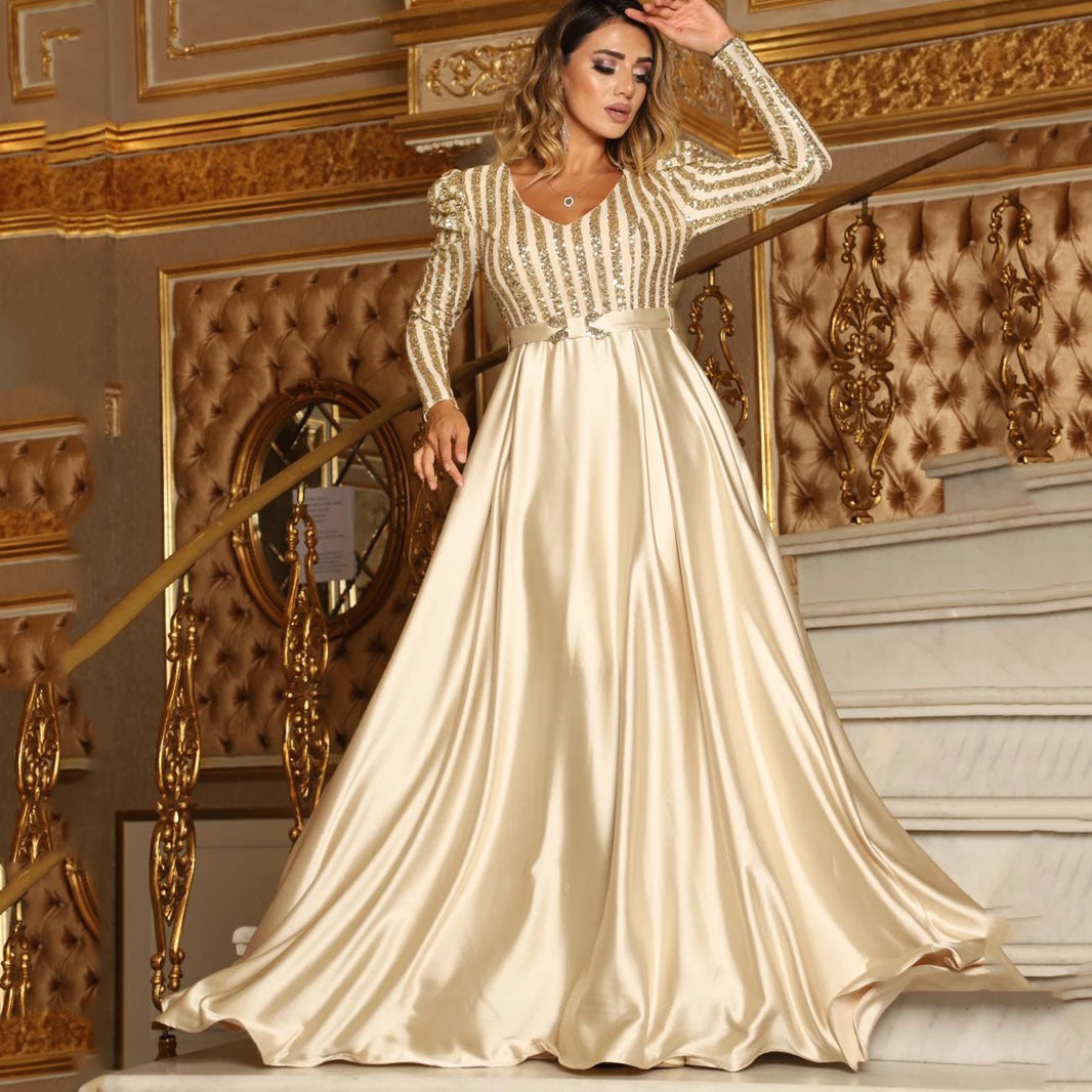 Women's Deep V Swing Sexy Dress Trailing Wedding Dresses