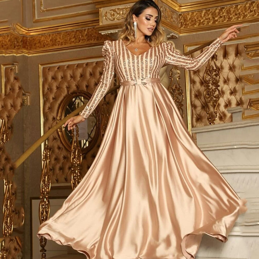 Women's Deep V Swing Sexy Dress Trailing Wedding Dresses