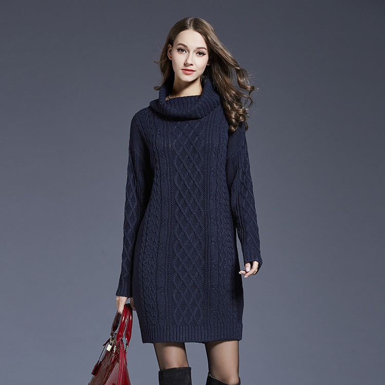 Women's Beautiful Durable Dress Long Turtleneck Knitwear