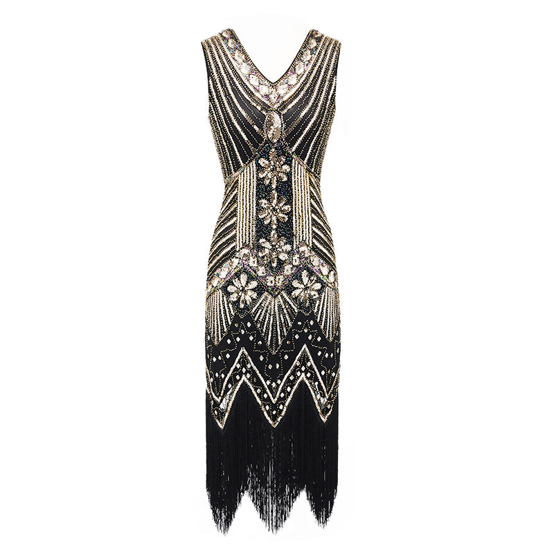 Retro Style Sequin Bead Dress Front Back Wedding Dresses