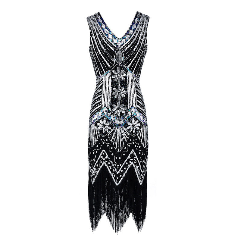 Retro Style Sequin Bead Dress Front Back Wedding Dresses