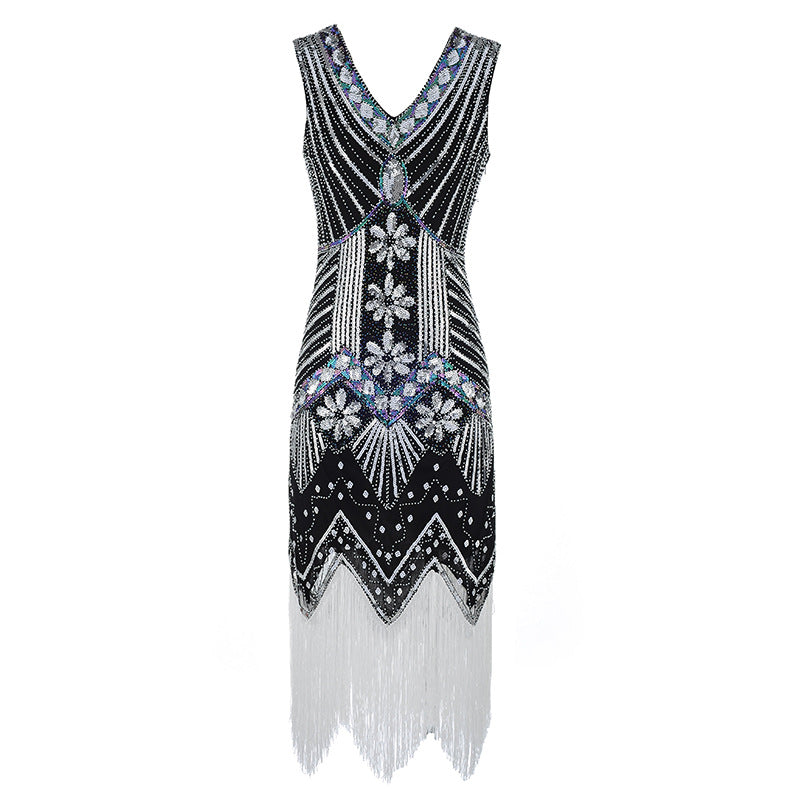 Retro Style Sequin Bead Dress Front Back Wedding Dresses