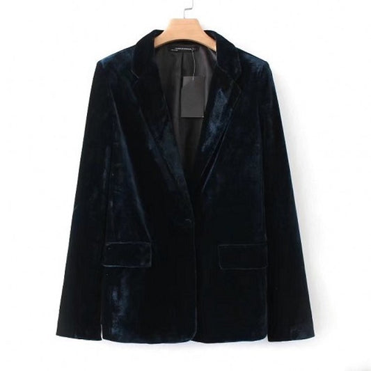 Women's Popular Dark Green Veet Commuter One Blazers
