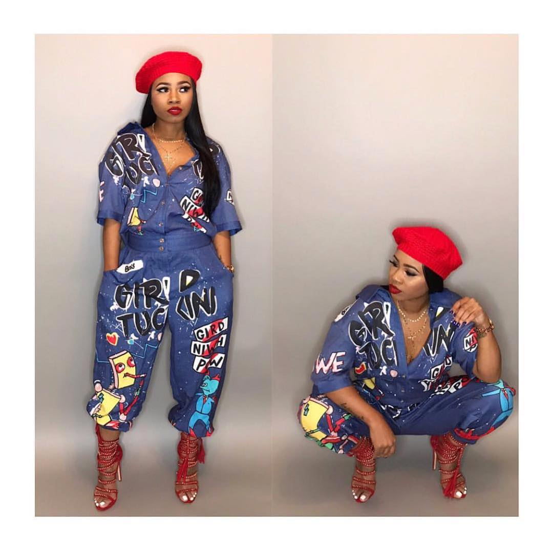 Women's Sexy Letters Printed Horn Cuffless Pants