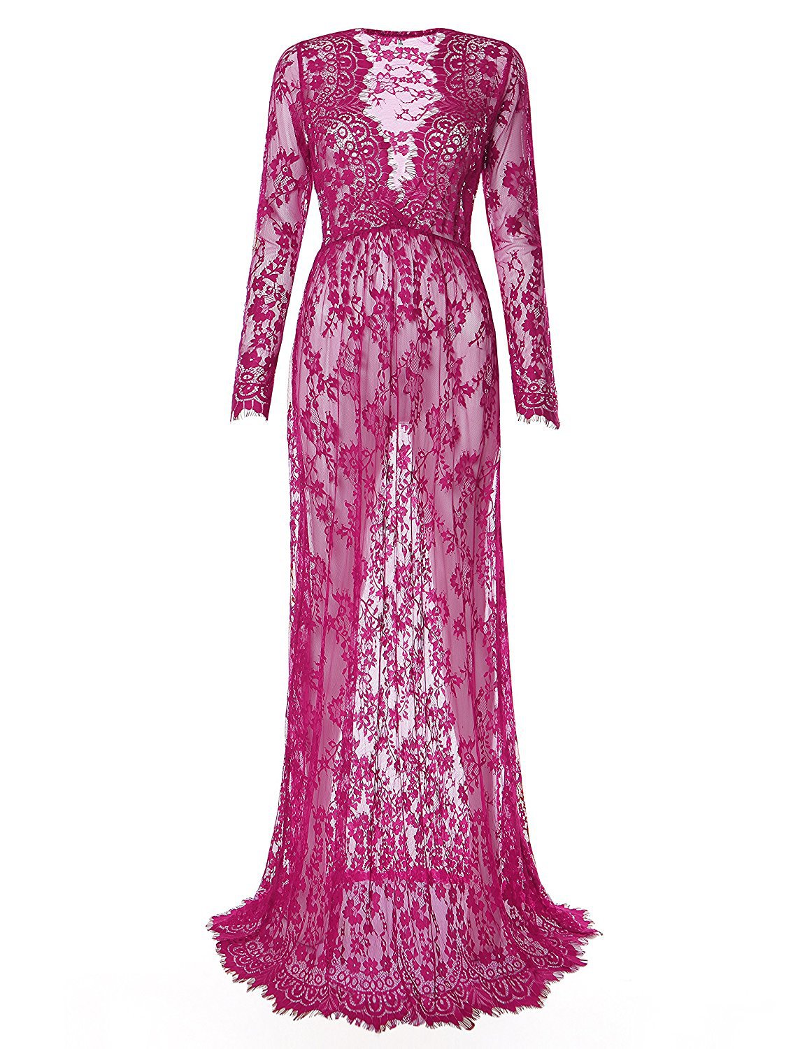 Sexy Deep Long Sleeve Lace Tight Wedding Dresses