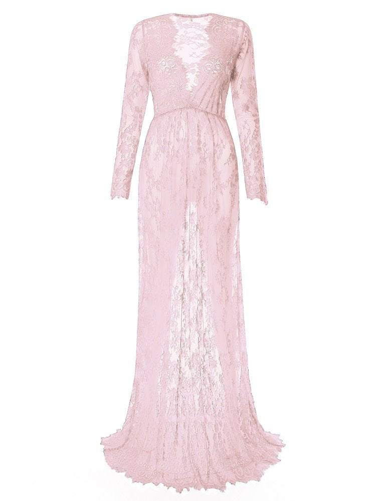 Sexy Deep Long Sleeve Lace Tight Wedding Dresses