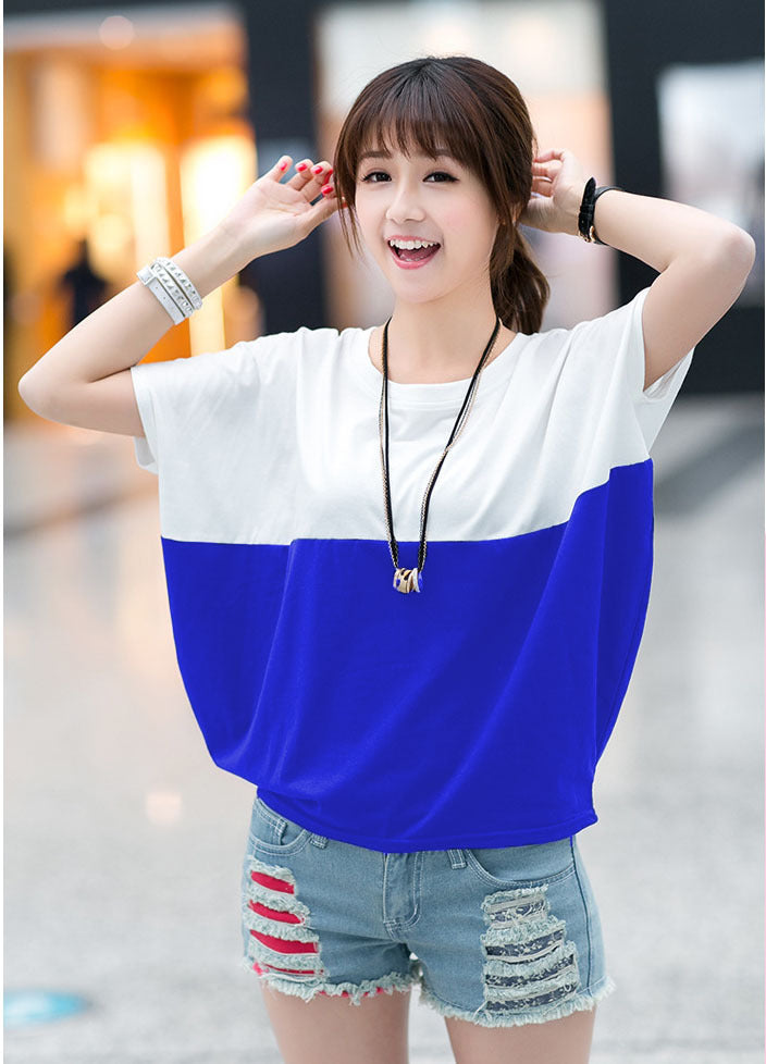 Women's Loose-fitting Batwing Sleeve Shirt Short-sleeved T-shirt Blouses