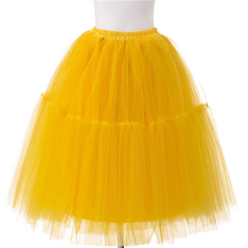 Elegant Unique Mesh Pleated Bubble Speed Skirts
