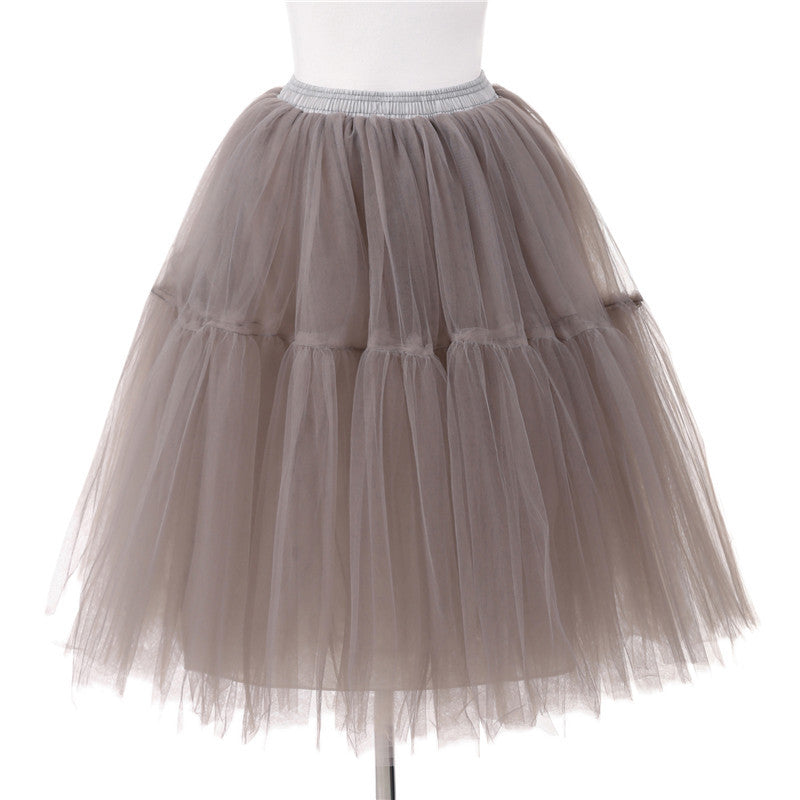 Elegant Unique Mesh Pleated Bubble Speed Skirts