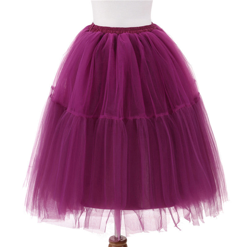 Elegant Unique Mesh Pleated Bubble Speed Skirts