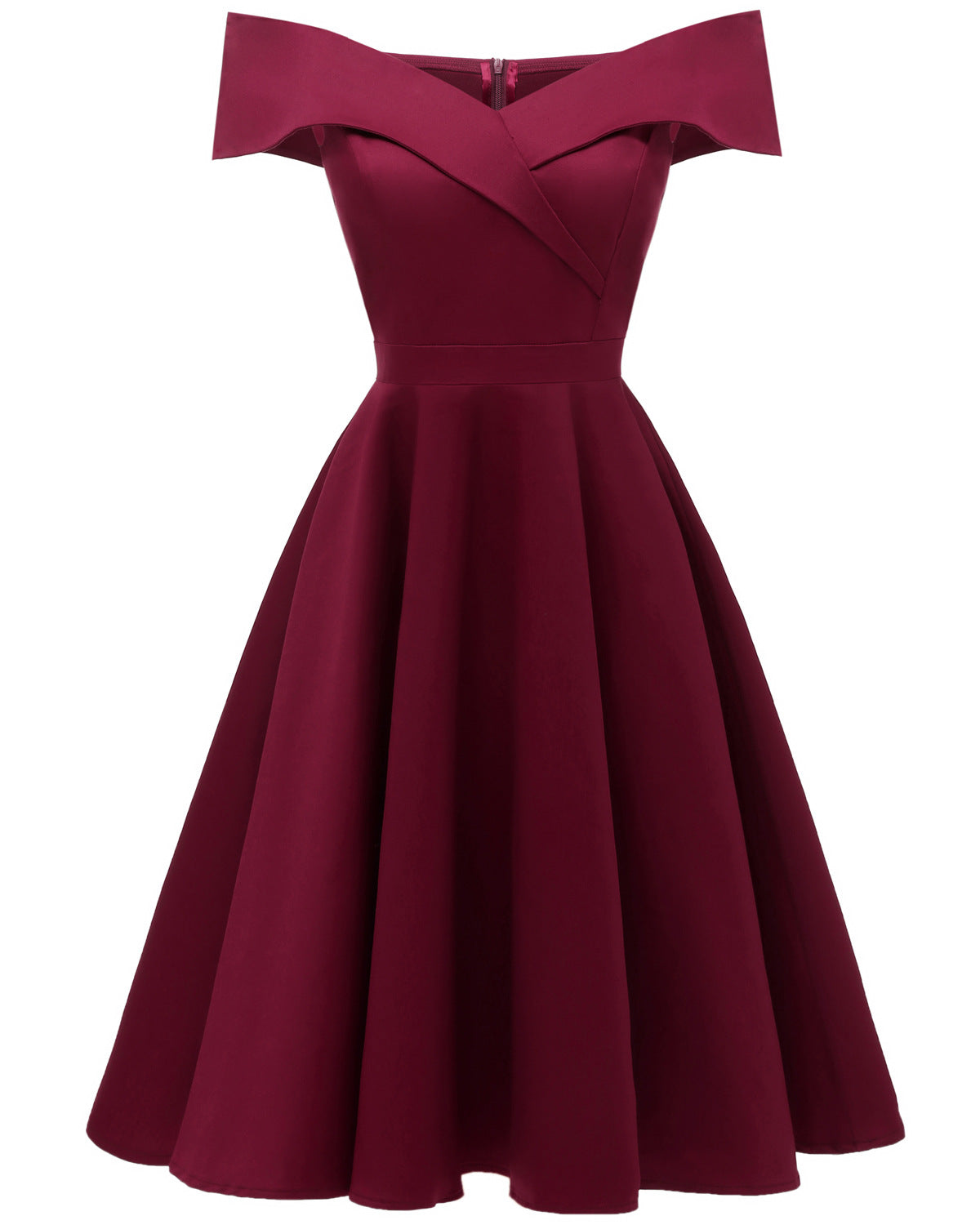 Women's Dress Waist Sexy Satin Formal Swing Dresses