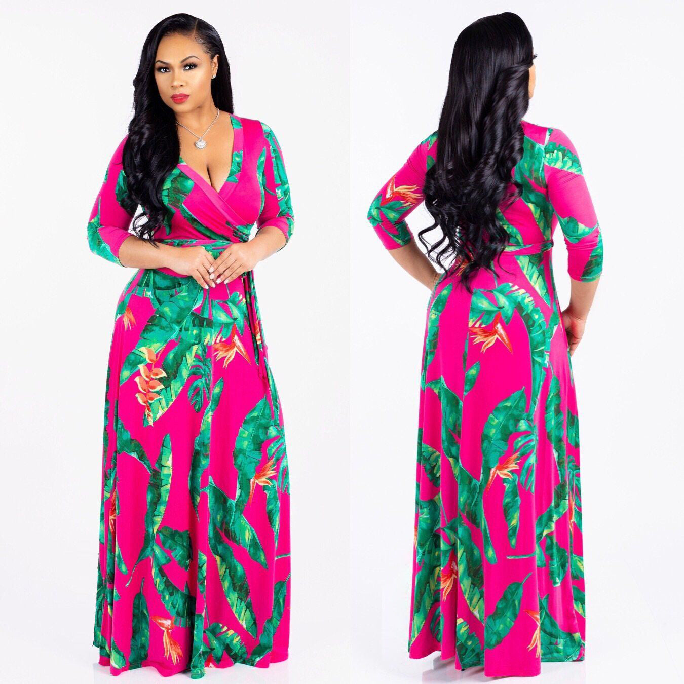 Stylish Autumn Bohemian Printed Oversized Dress Dresses