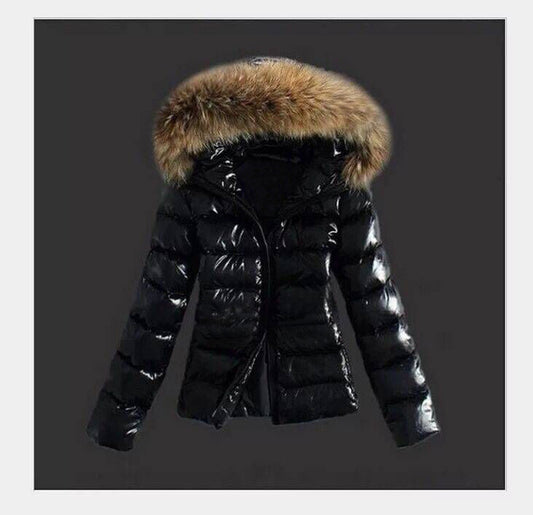 Fit Cotton Imitation Fur Big Collar Coats