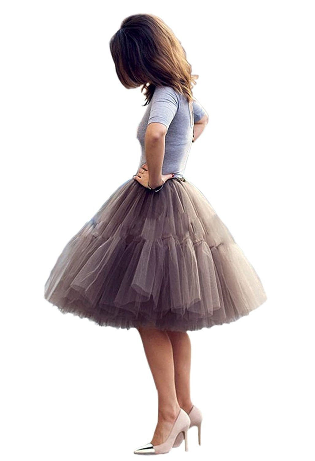 Elegant Unique Mesh Pleated Bubble Speed Skirts