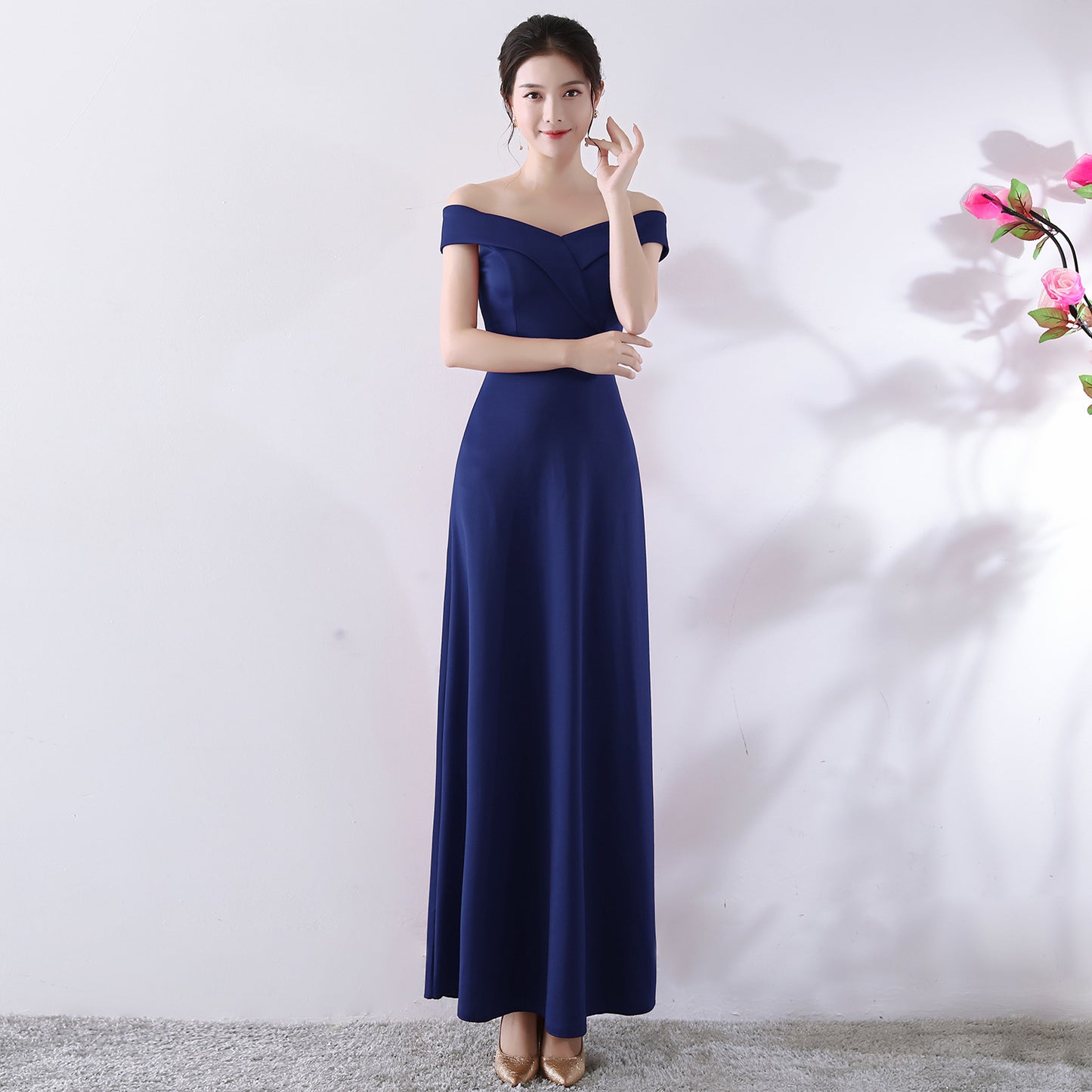 Bride Summer Red Long Family Visiting Wedding Dresses