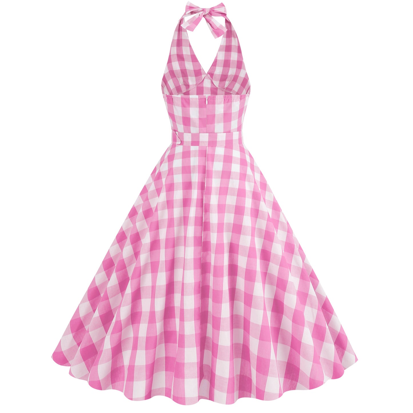 Monroe Sexy Deep V Plaid Cotton Dresses