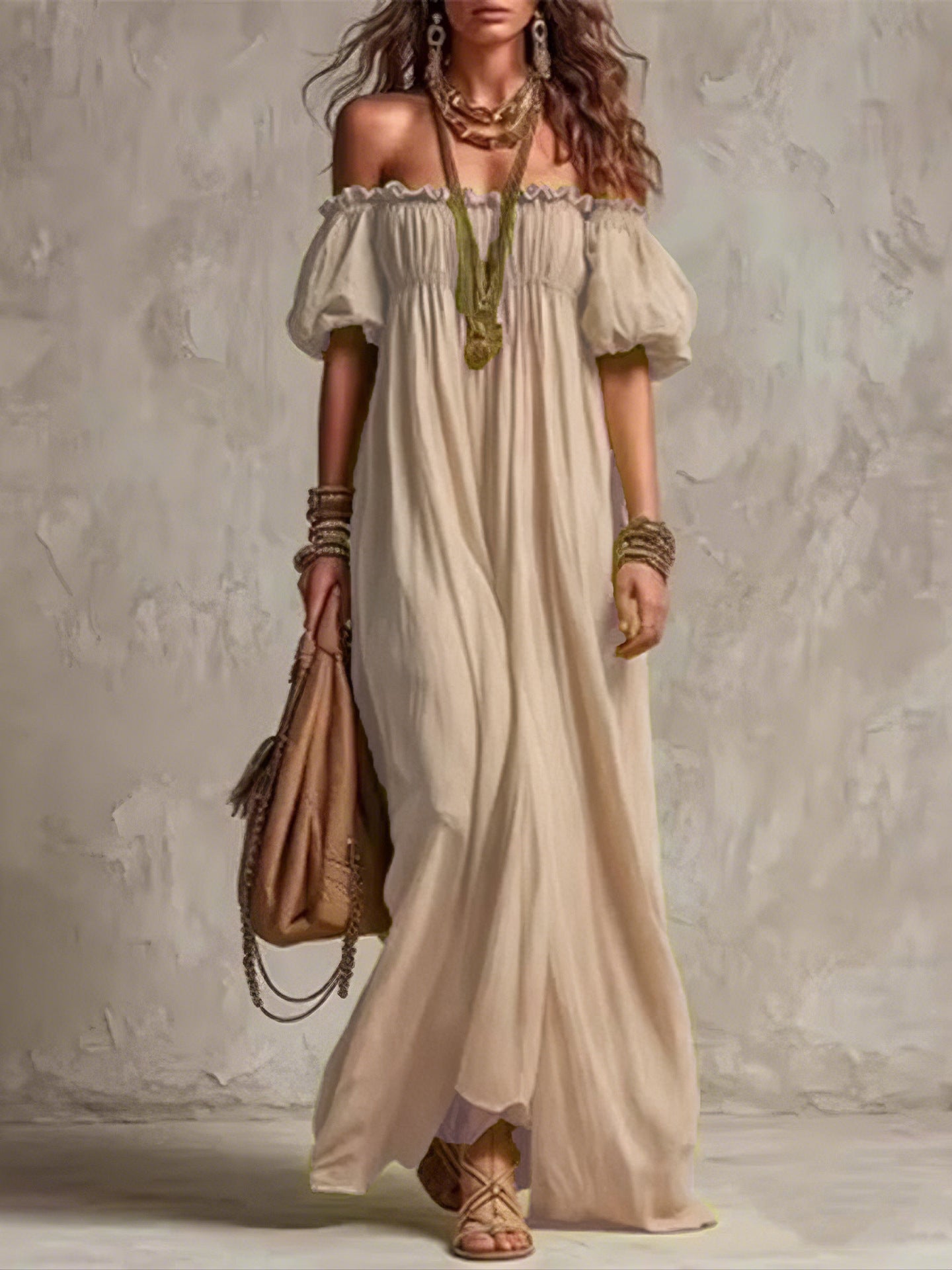 Summer Elegant Casual Loose Lazy Puff Dress