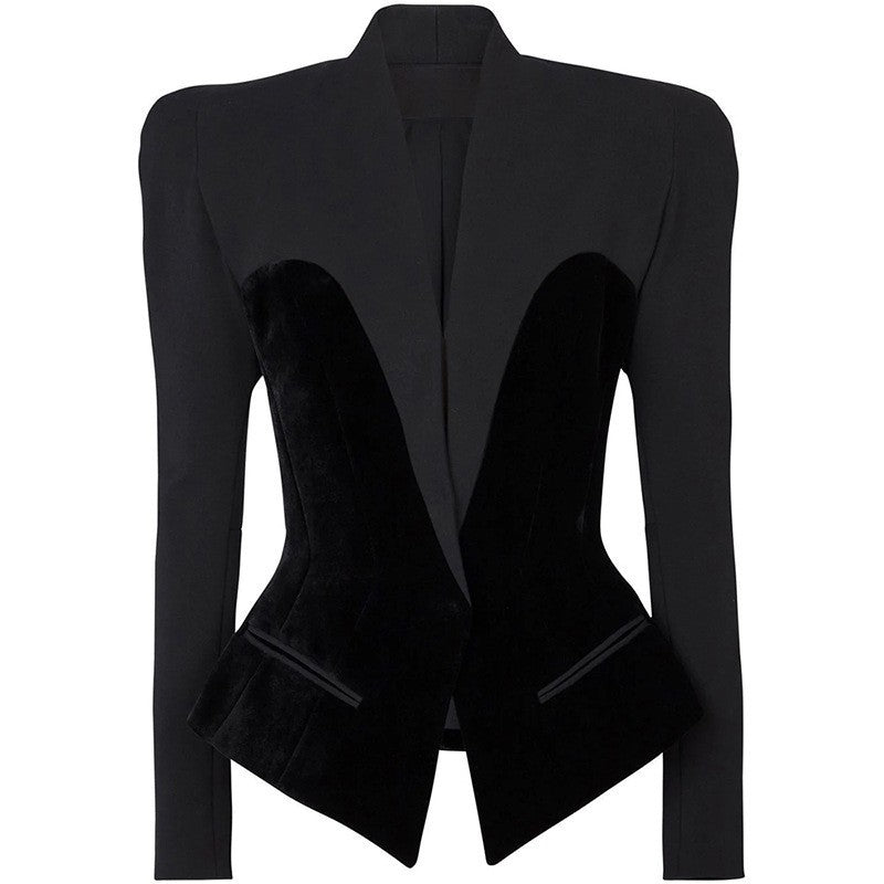 Durable Fashion Structure Profile Veet Stitching Blazers