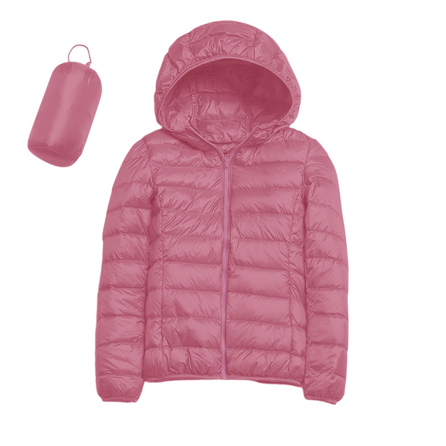Women's Winter Casual Solid Color Lightweight Waterproof Jackets
