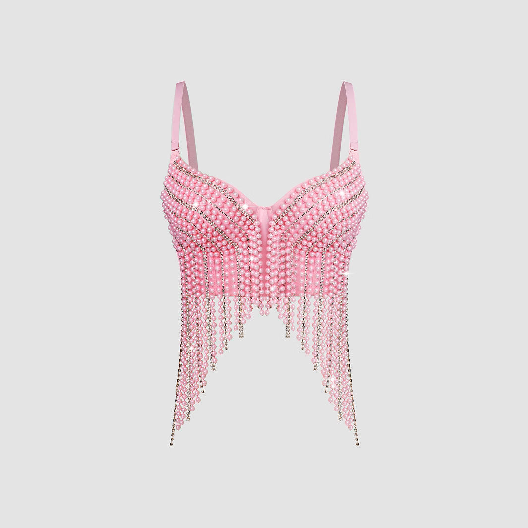Fishbone Bra Beaded Tassel Sling Hot Tops