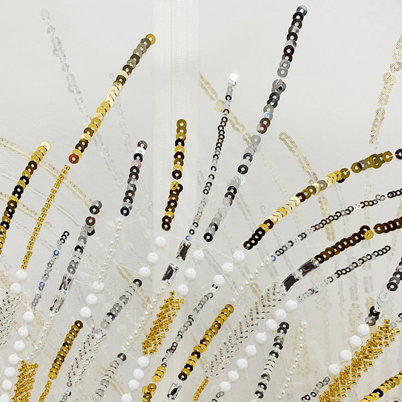 Fashion Mesh Patchwork Sequin Bead Diamond Jumpsuits