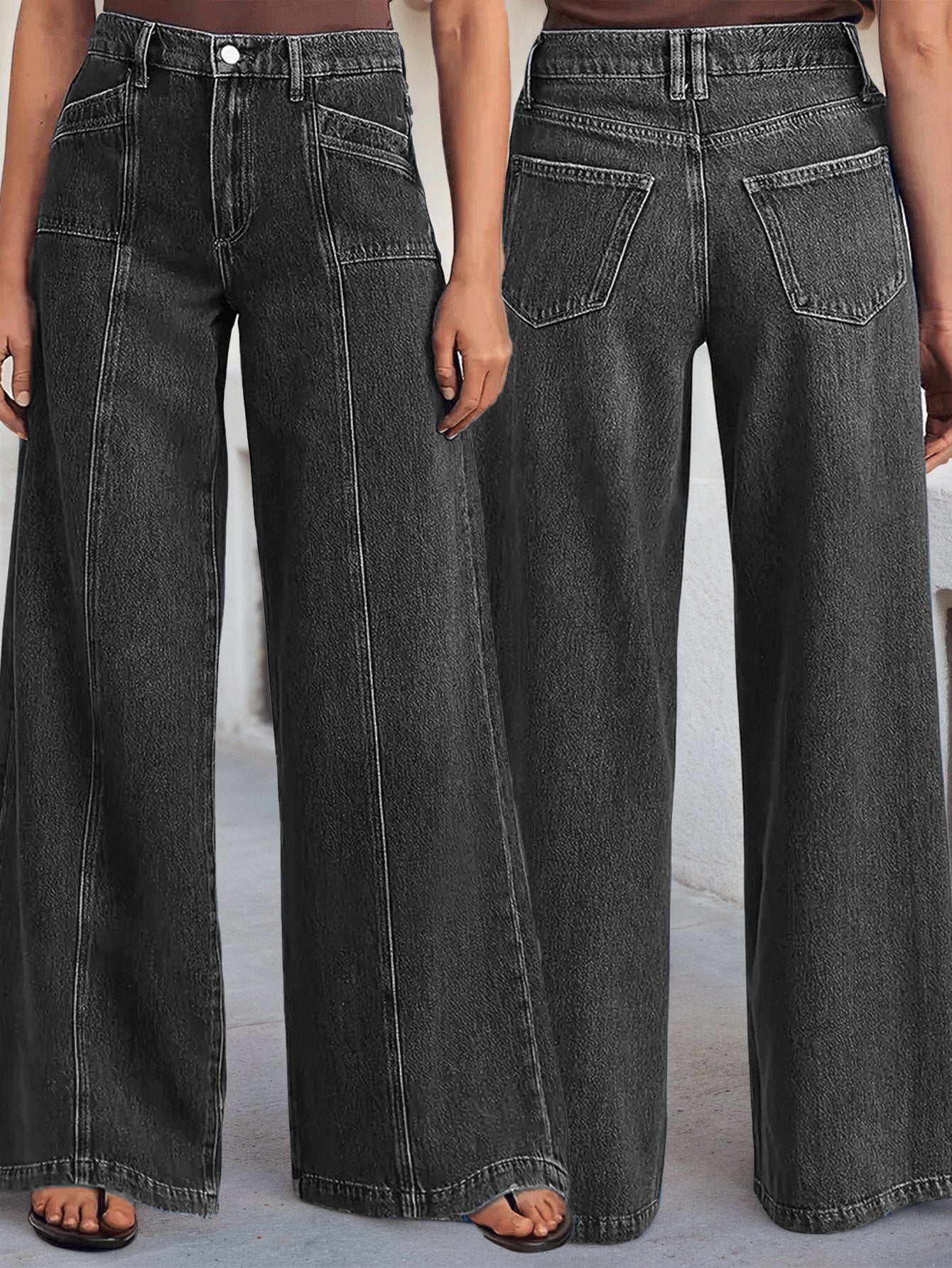 Women's Loose Wide Leg Comfortable Stretch Denim High Pants
