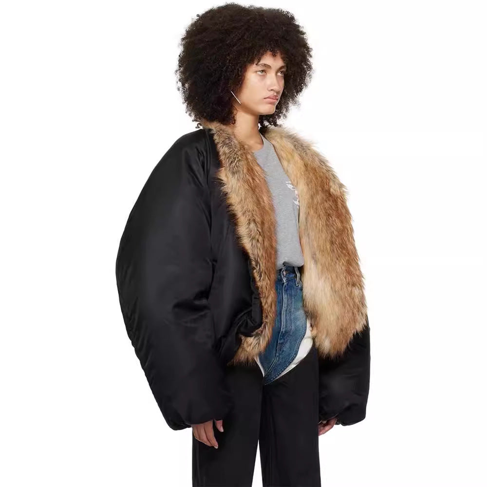 Profile Thick Warm Black Clothes Environmentally Friendly Coats
