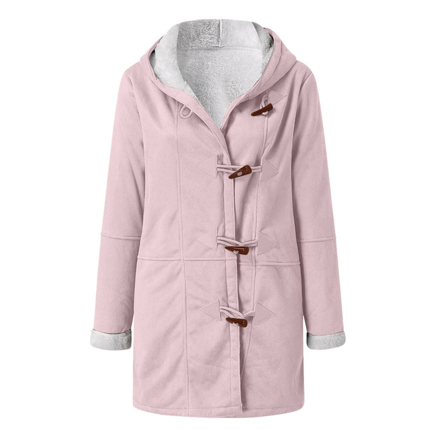 Women's With Cashmere Fur Collar Pockets Coats