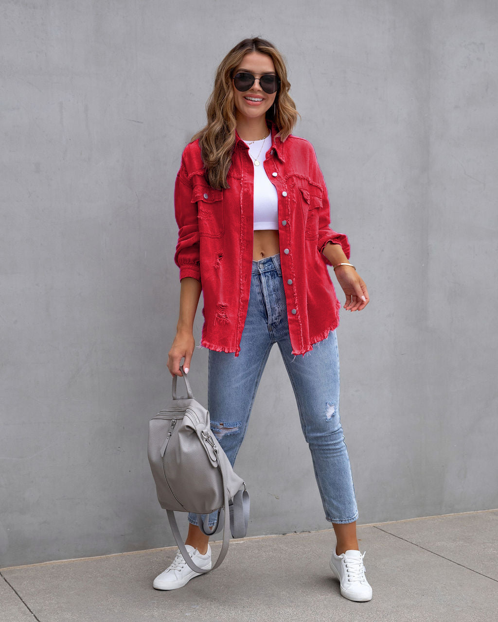 Women's Denim Ripped Simple Comfortable Slim Slimming Jackets
