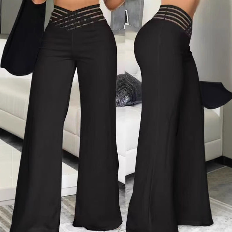 Women's Trousers Temperament Commute Flared High Waist Pants