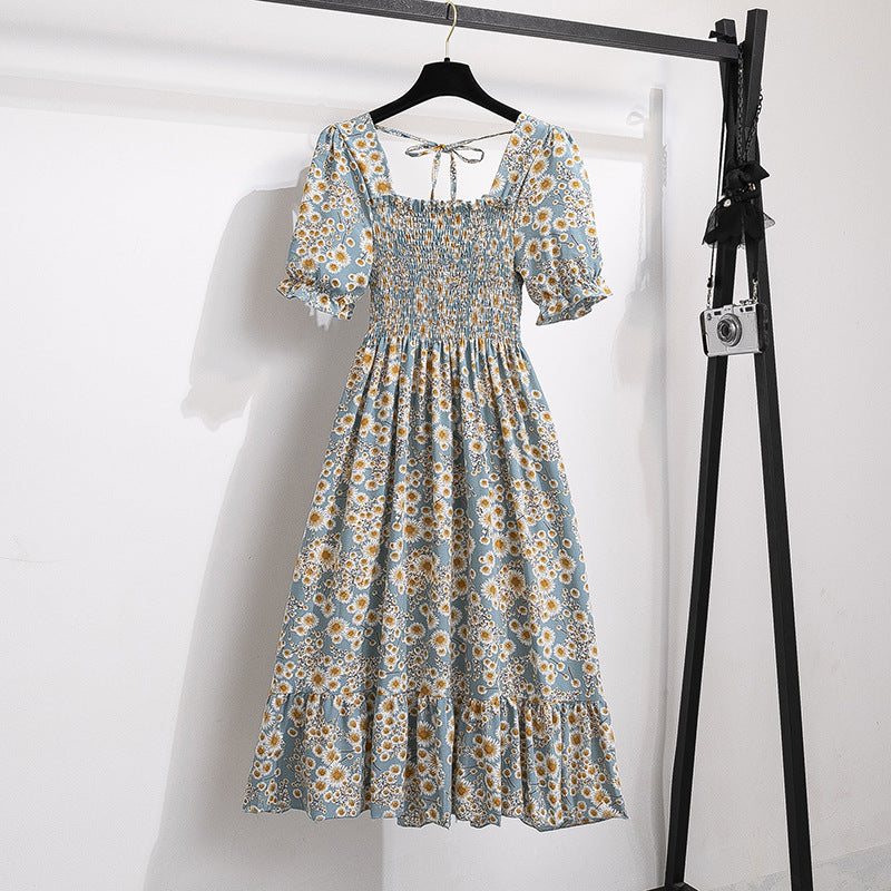 Women's Style Design Niche High-grade Floral Sleeve Dresses