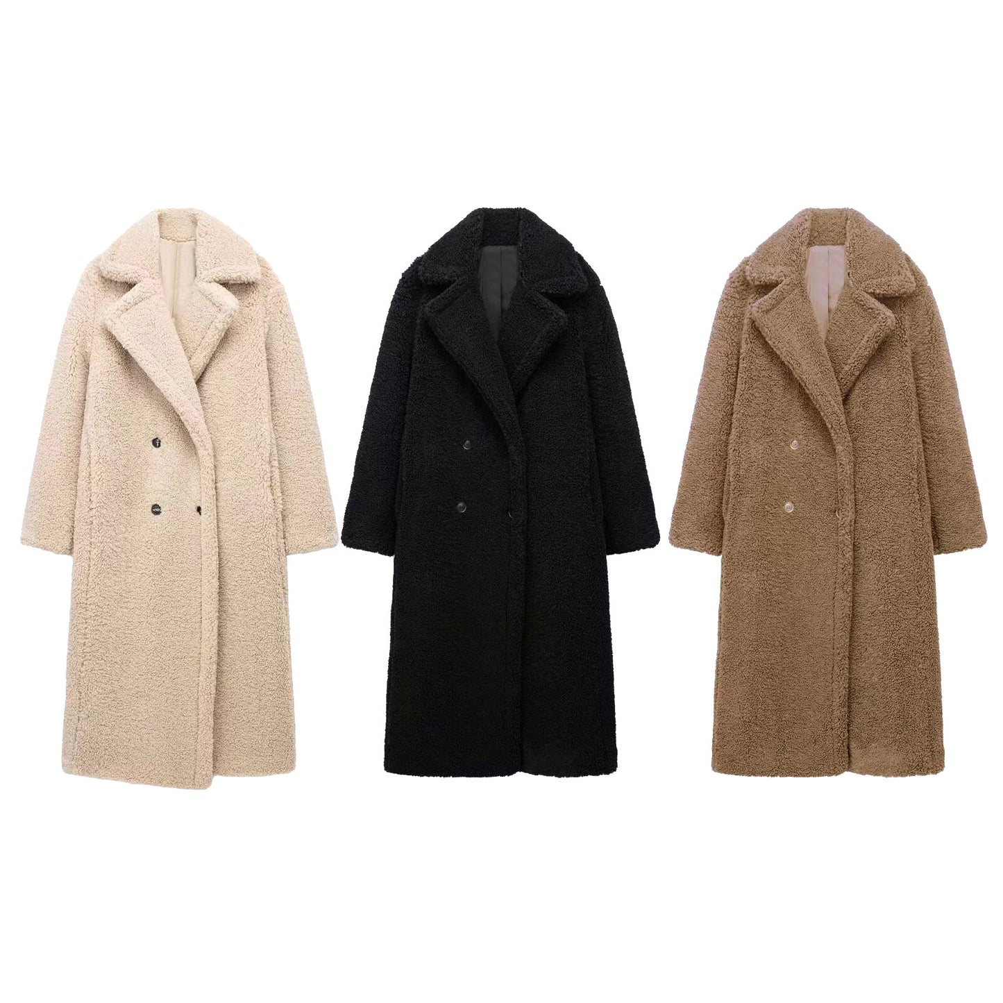 Women's Trendy French Ornament Fleece Overcoat Coats