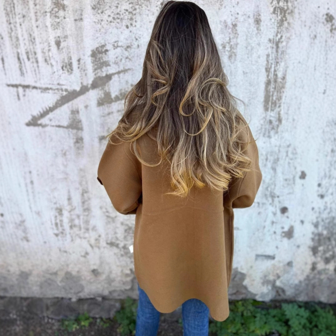 Women's Autumn Fashion Stand Collar Sleeve Reversible Jackets