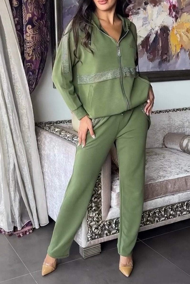 Comfortable Casual Long Sleeve Trousers Set Suits