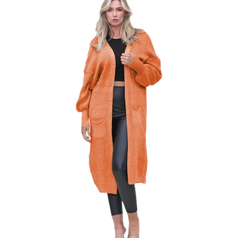Women's Knitted Winter Set Loose Pockets Long Knitwear