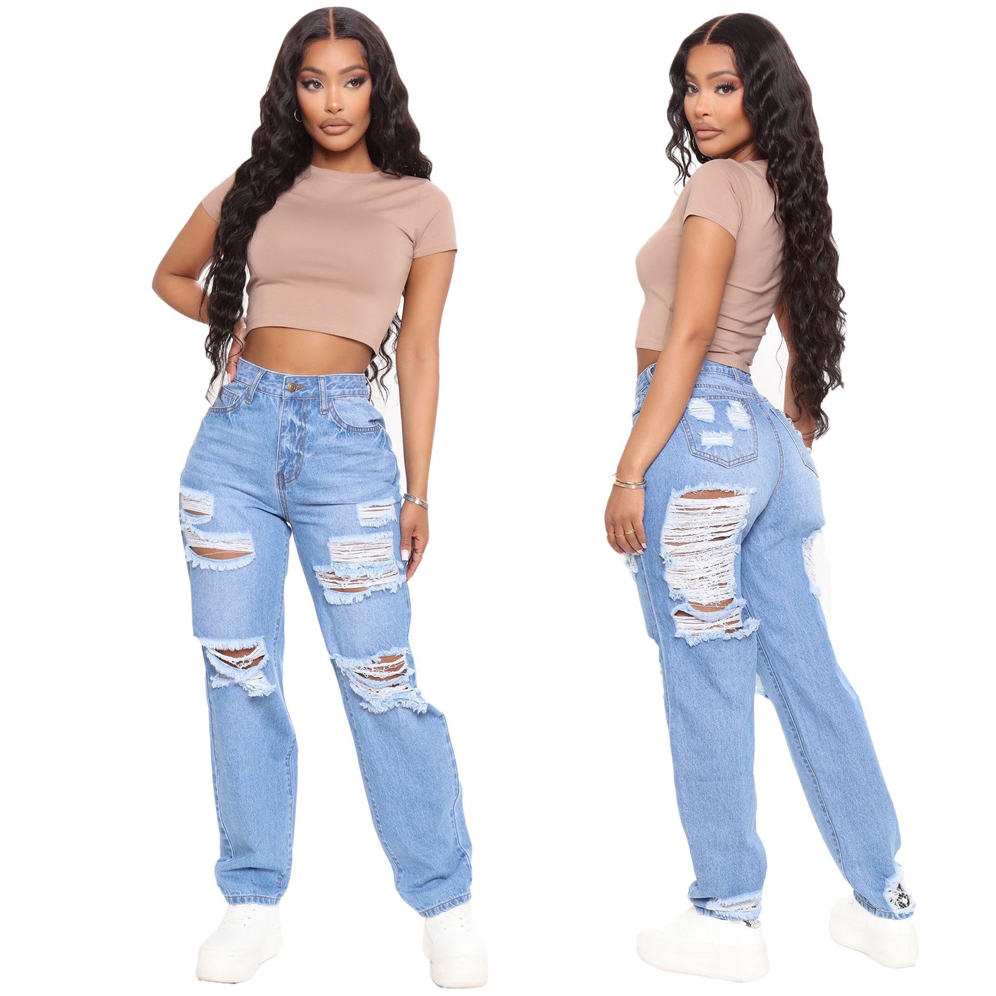 Women's Summer Loose High Waist Wide Leg Pants