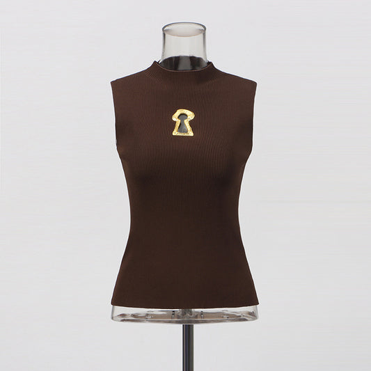 Autumn Fashion Design Sleeveless Simple Comfortable Tops