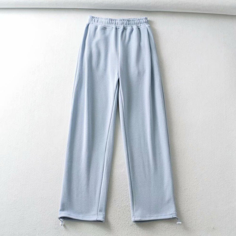 Female Casual Jogger Gray High Waist Pants