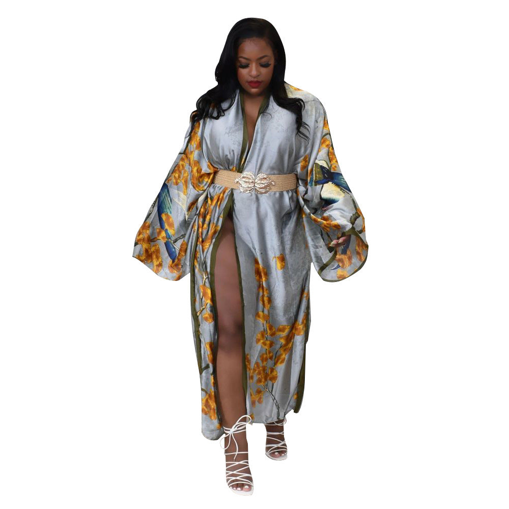 Women's Artificial Silk Fashion Casual Trench Coats