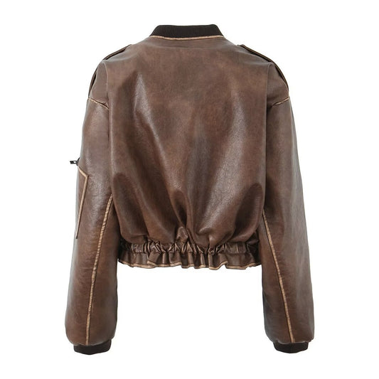 Women's Autumn Retro Style American Street Loose Jackets