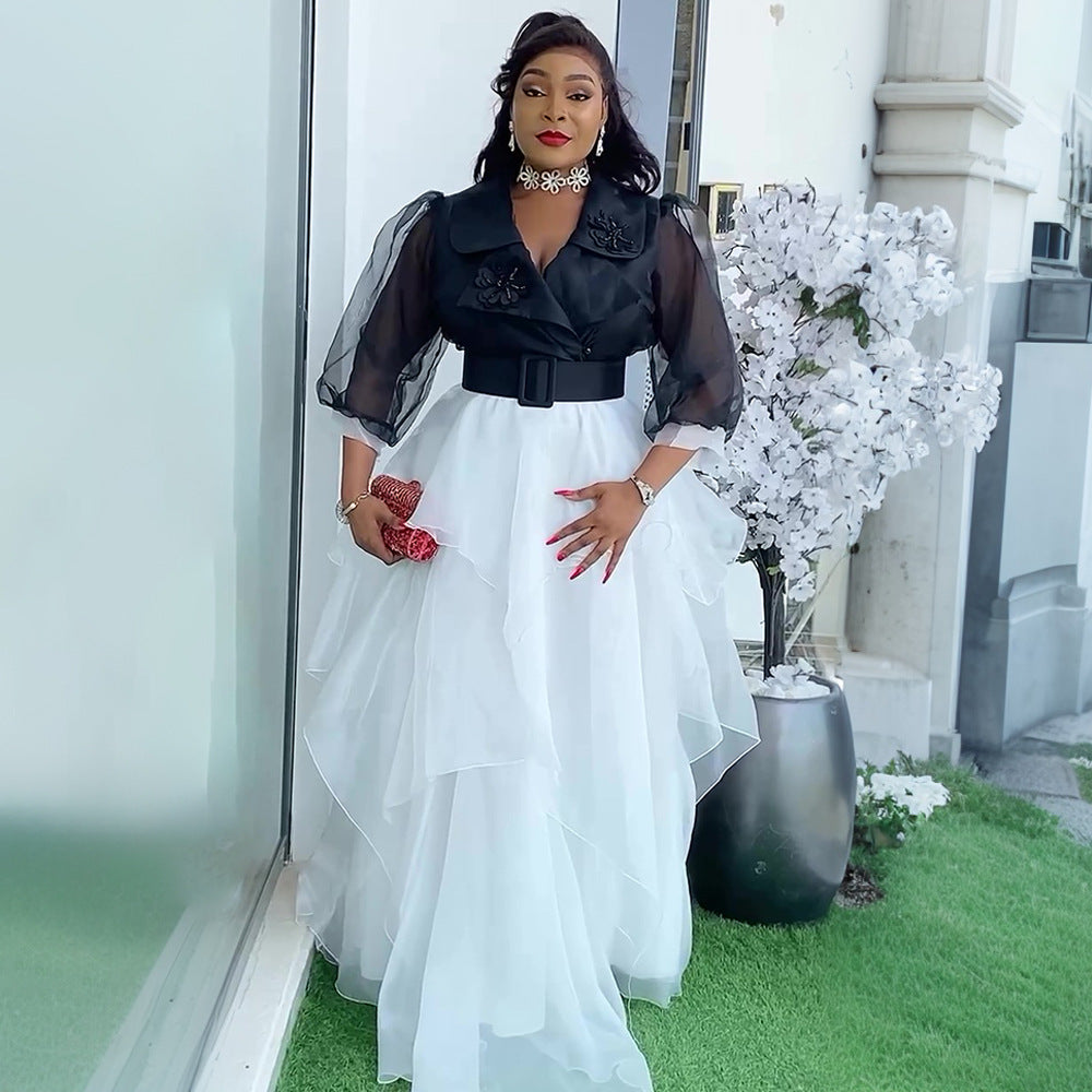 Women's Elegant Dress French Sweet Spicy Style Plus Size