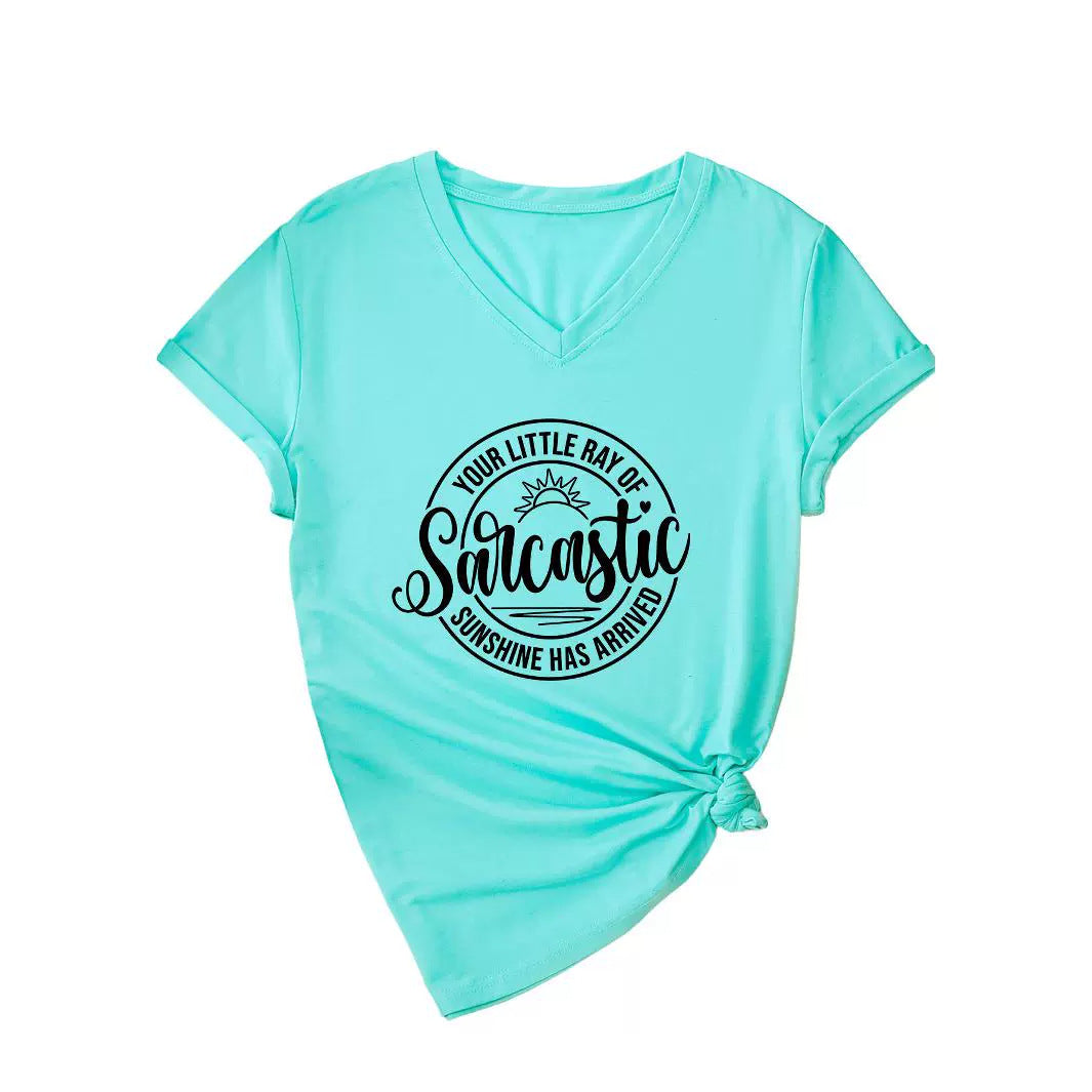 Women's Beautiful Casual Short-sleeved Fashion T-shirt Blouses
