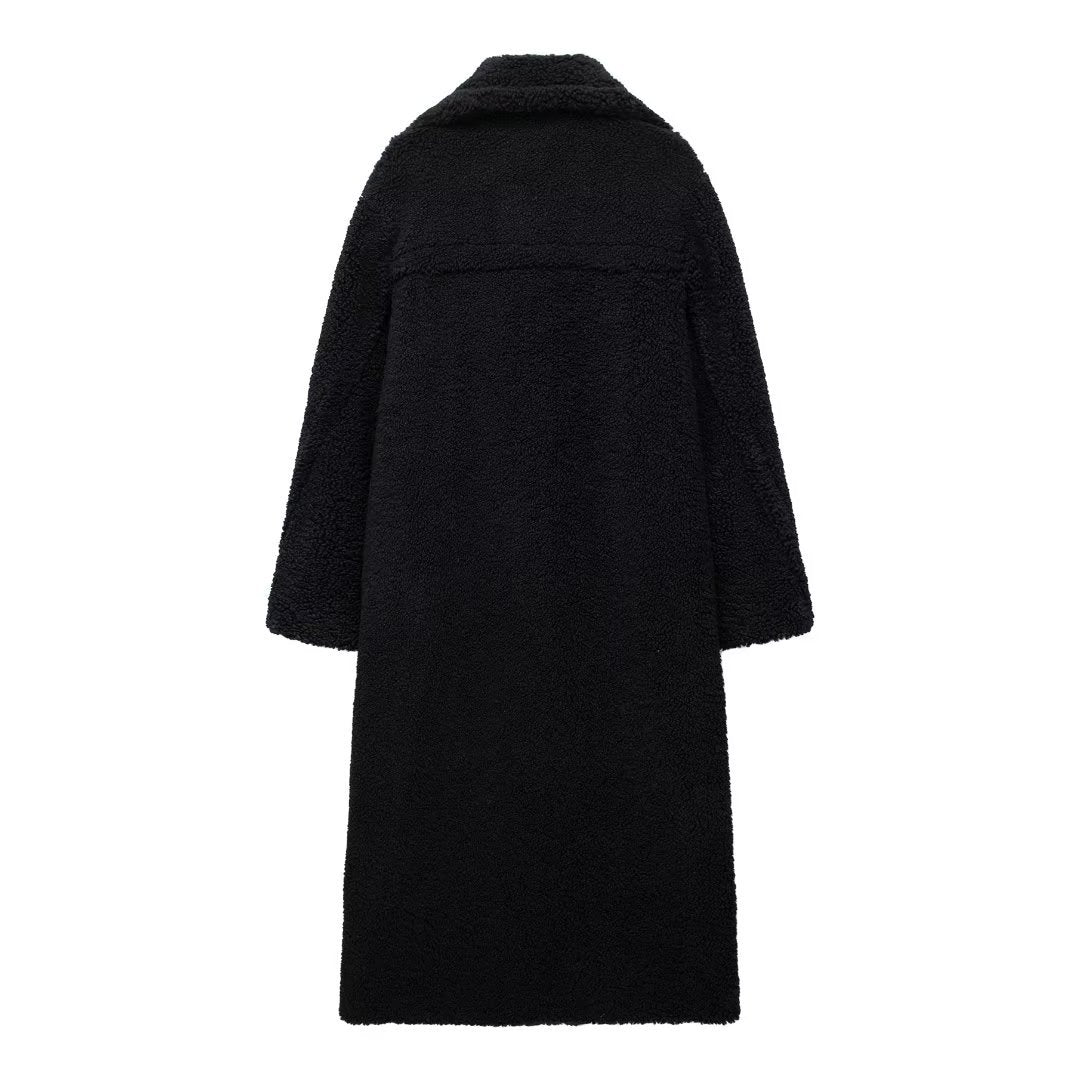 Women's Trendy French Ornament Fleece Overcoat Coats