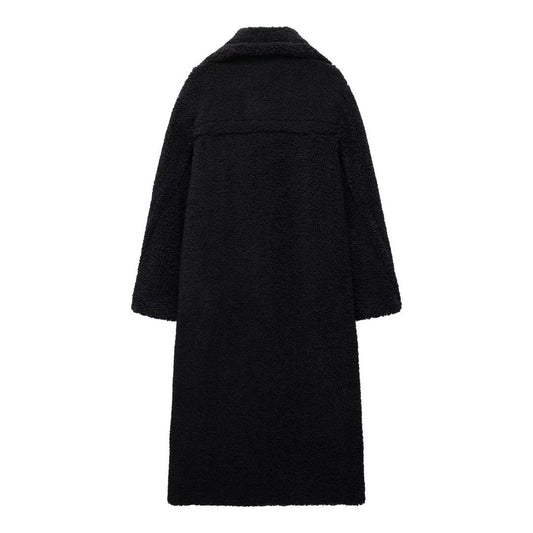 Women's Trendy French Ornament Fleece Overcoat Coats