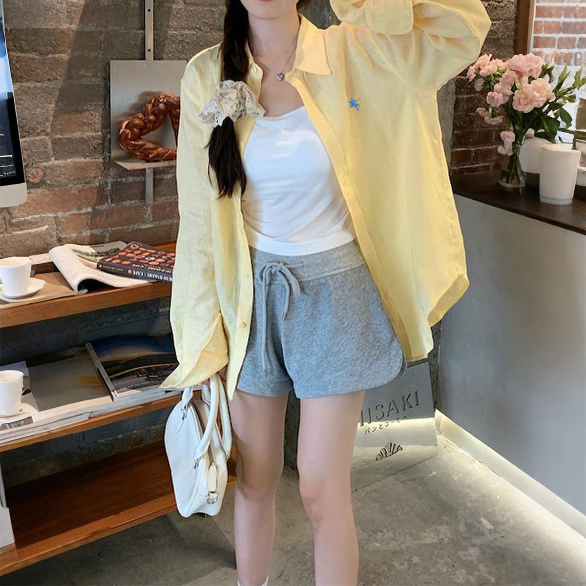 Women's Casual Vacation Style High-grade Solid Color Blouses