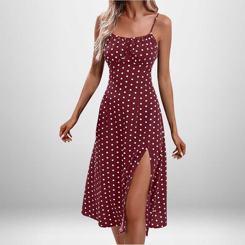Women's Spring Sexy Fashion Printed Slit Sling Dresses