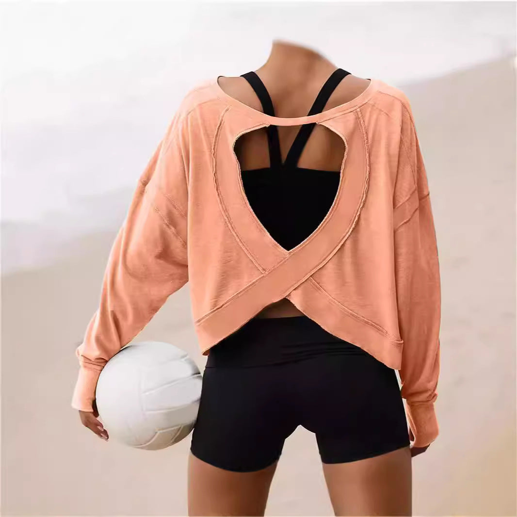 Clothes Backless Long Sleeves Fashion Personality Blouses