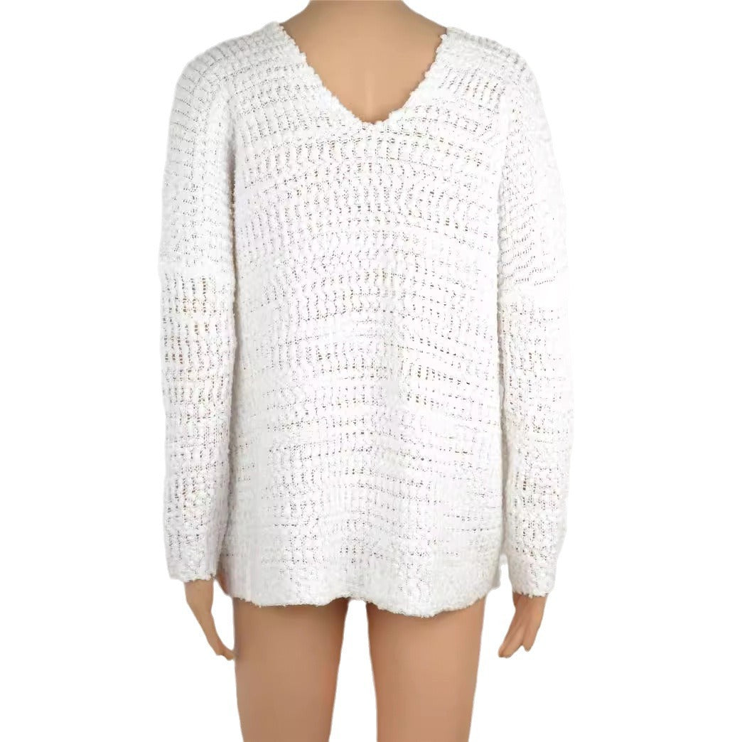 Women's Elegant Spring Pullover Hoodie Knitted Sweaters